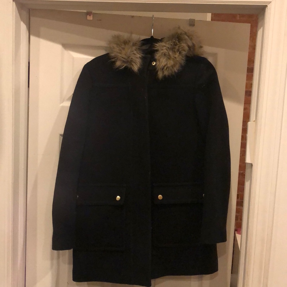 Jcrew size 4 black pea coat